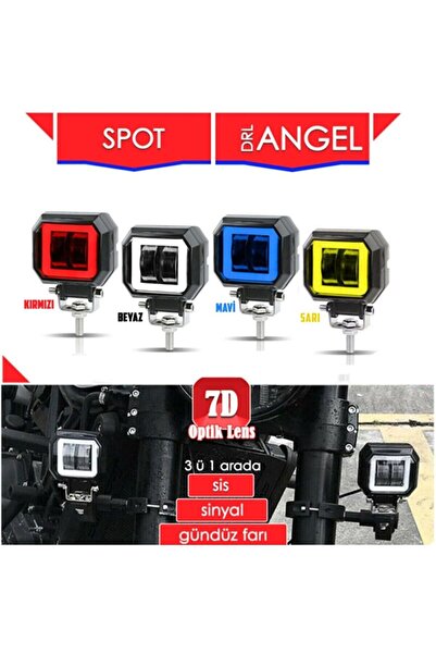 C9 Motosiklet Angel Sis Farı Turuncu Renk 2 Adet