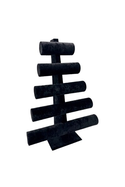 Zeyn Dekor Βελούδινη Μαύρη Βάση για Πέντε Βραχιόλια και Ρολόγια - Κομψή και Ο...