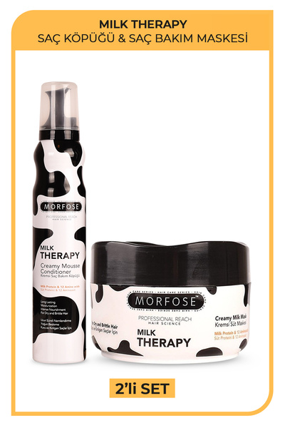 Morfose Milk Therapy Maske 500 ml Milk Theraphy Saç Köpüğü 200 ml