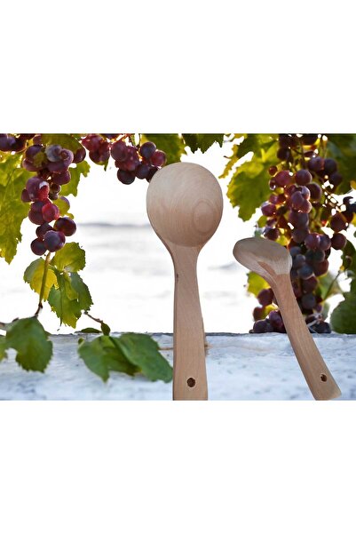 ÇEÇEN HOME (1 Adet) Ahşap Tahta Kepçe 26,5cm