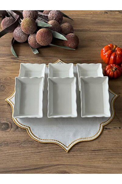 Meri Ev Gereçleri PORCELAIN WAVY EDGE SOCKET 6-PACK