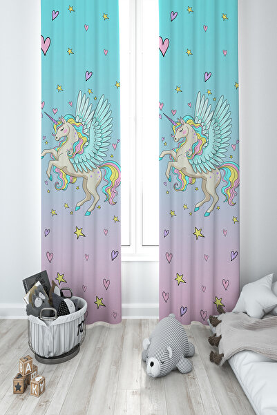 BAMBAŞKA MODA CAMERA BEBEȘILOR ȘI COPIILOR Perdele de fundal cu model cu 2 ar...