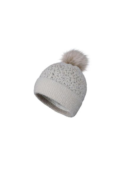 Fonem Women's Glittery Pompom Swan Beret