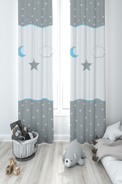 BAMBAŞKA MODA CAMERA BEBELILOR ȘI A COPIILOR Perdele de fundal cu 2 aripi, cu...