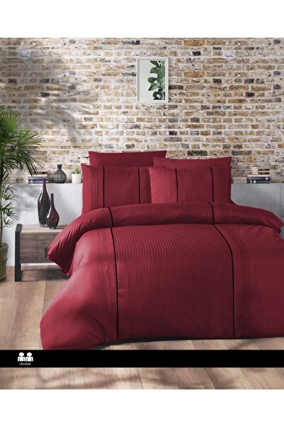 DENİZLİ ÇEYİZ First Choice Double Dark Deluxe Ranforce Duvet Cover Set Elegant