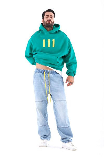 THIMOON Men's Oversize Jeans Light Blue