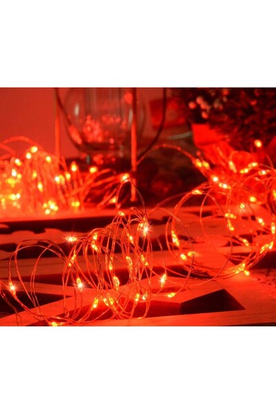 NAHAMİS TRADE USB İle Çalışan 10 Metre Peri Led KırmızıRenk Dekoratif Aydınlatma