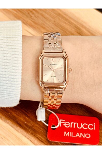 Ferrucci FC12210M.06 Milano Serisi Rose Renk Çelik Kordon 3 Atm Su Geçirmez 2...