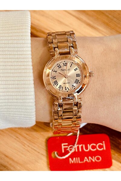 Ferrucci FC12222M.05 Milano Serisi Rose Renk Çelik Kordon 3 Atm Su Geçirmez 2 Yıl Garantili Kadın Kol Saati