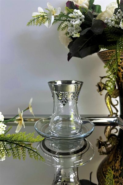DECOSTYLE Ottoman Pattern Bible Pasabahce Tea Set 12 Pieces