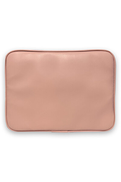 SECREX 13 - 14 Inç Uyumlu Macbook ve Laptop Çantası Kılıf Vegan Deri Pudra