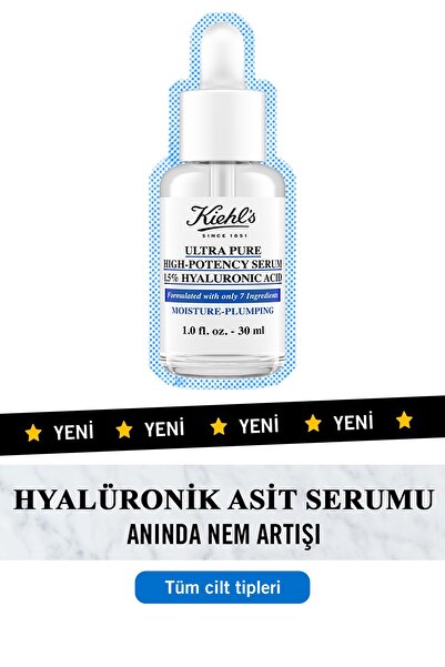 Kiehl's Dolgunluk & Nem Veren Yüz Serumu 30 ML...Ultra Pure %1.5 Hyalüronik Asit