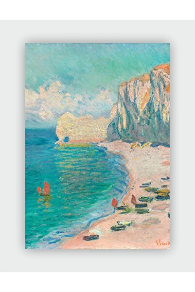 fırsatlar diyarı The Beach And The Falaise Dámont  Claude Monet Duvar Posteri...