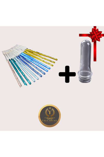 Tulip Sarı Uçlu 12'li Slikon Saplı Tığ Seti Tığ Kutusu Hediye.