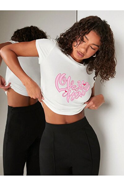 Jose Clothing Γυναικεία μπλούζα με κοντομάνικη στάμπα σε λευκό χρώμα