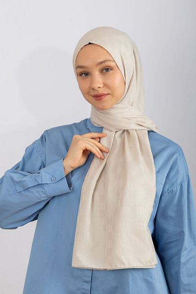 hijabchi Εισαγόμενο Μονόγραμμα - Κρέμα