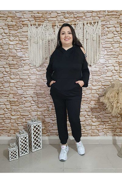 Melis Designer Костюм с открити рамене за големи размери