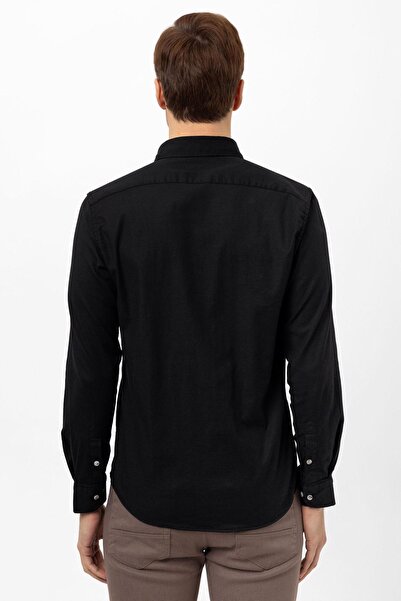 SÜVARİ Köşeli Manşet Slimfit Düz Gömlek