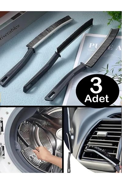M Mimoza Park 3 Pieces Fine Cleaning Brush - Bathroom Kitchen Sink Detail