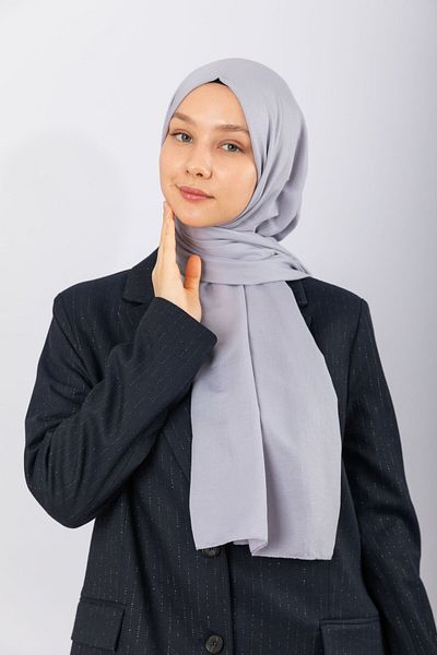 hijabchi Βαμβακερό Τυλίγμα - Ασημί Γκρι