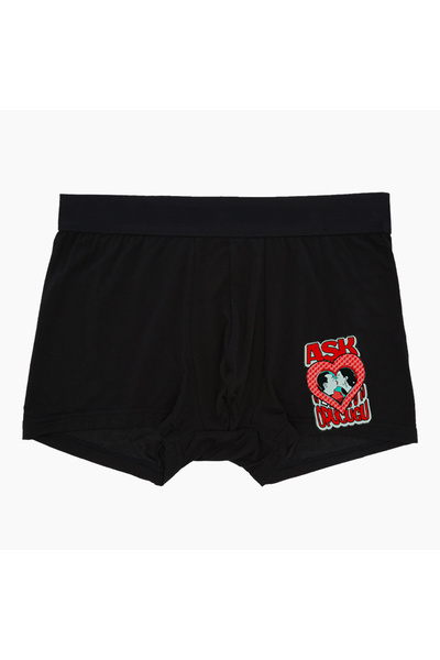 modacix Boxer cu imprimeu de desene animate cu inimă romantică