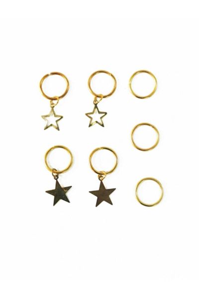 New Obsessions Hair Earrings 7 Pieces Stars