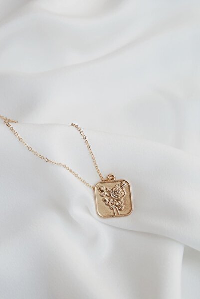 New Obsessions Güllü Madalyonlu Zincir Kolye