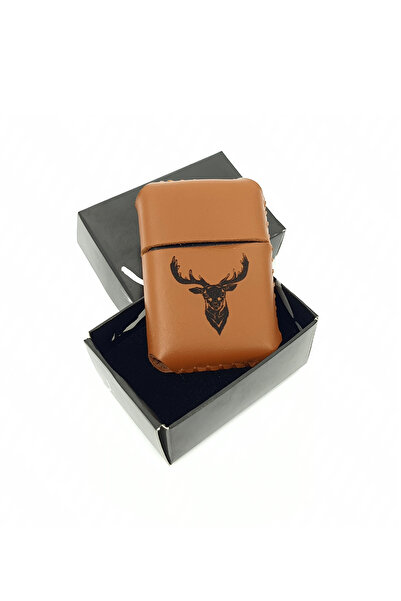 SürLaz El Yapımı Deri Kılıflı Benzinli Çakmak İsme Özel