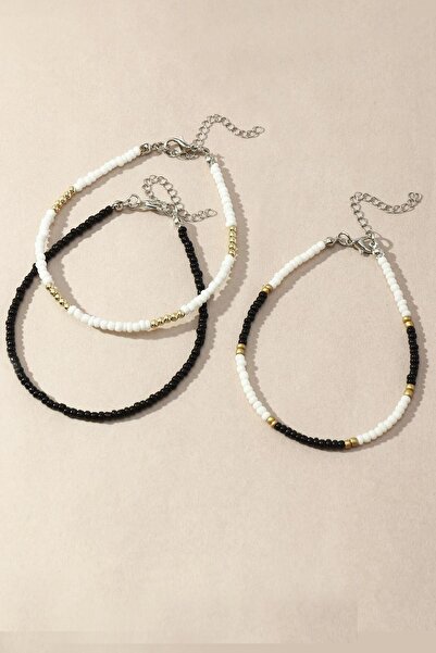 New Obsessions Sand Beaded Anklet 3 Pack