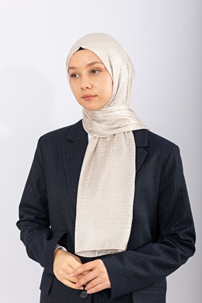 hijabchi Імпортний шовковий жакард Геометричний - Бадемі