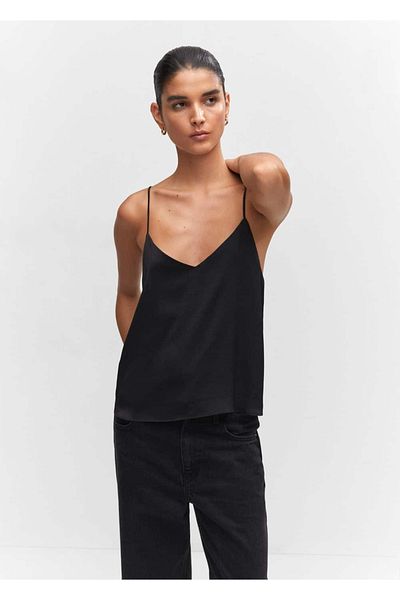 MANGO Woman Satin strappy blouse