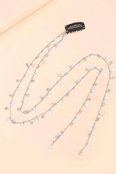 New Obsessions Solitaire and Star Hanging Hair Accessory Stone Hairpiece