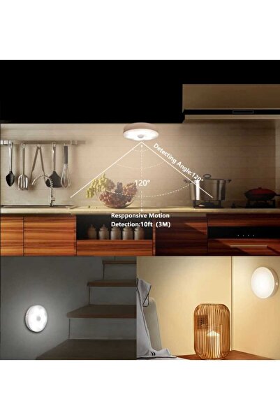 Dalian Home Hareket Sensörlü Led Lamba Usb Şarjlı Beyaz Işık