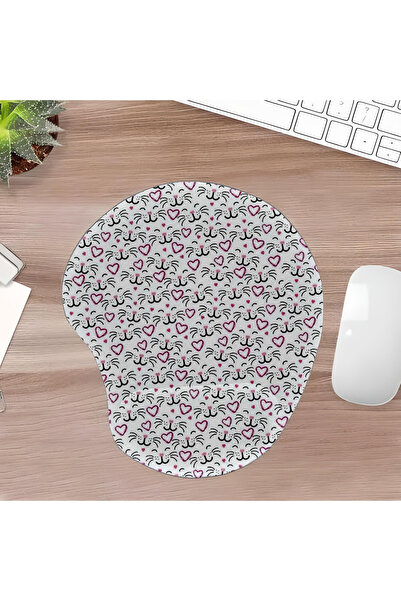 UcuruStore Bıyıklı Kalpli pisică Pad-uri ovale decupate pentru mouse cu supor...