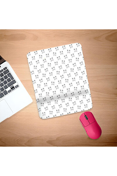 UcuruStore Ορθογώνιο mouse pad με σχέδιο γάτες με μουστάκια και στήριγμα για ...