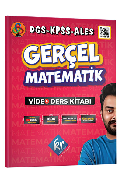 KR Akademi Yayınları Dgs Kpss Ales Gerçel Matematik Video Ders Kitabı