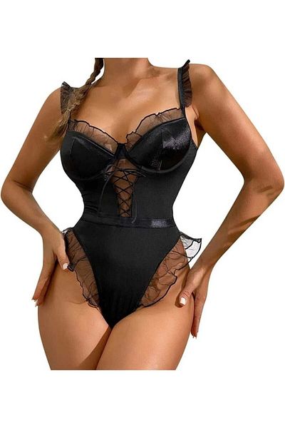 artemisya Γυναικείο Μαύρο Fancy Baby Doll Σετ - ΑΝΤΙΓΡΑΦΗ