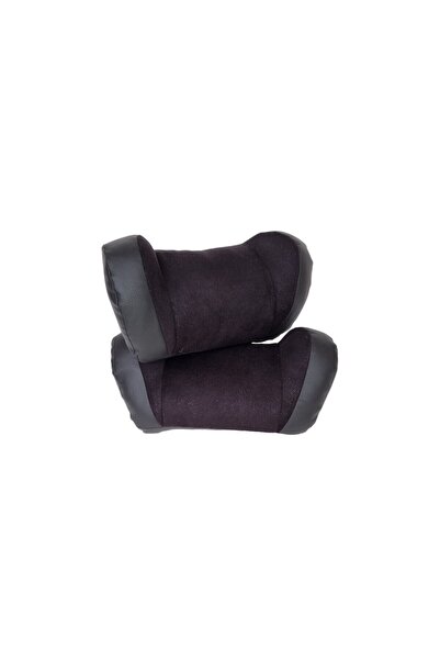 ARGALI Düz Siyah Otomobil Ergonomik Boyun Yastığı 2'li Konforlu Şık Araç Akse...