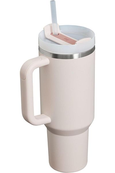Stanley كوب Quencher H2.0 FlowState من الفولاذ المقاوم للصدأ معزول 40 أونصة 1.18 لتر روز كوارتز 2.0