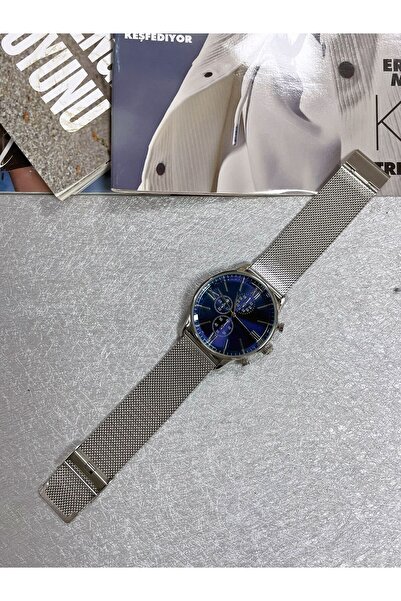 Bimodabu Roman Numeral Steel Mesh Cord Men's Wristwatch