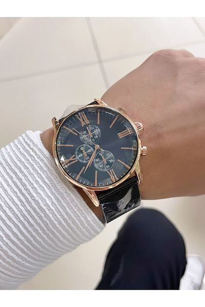 Bimodabu Roman Numeral Steel Mesh Cord Men's Wristwatch