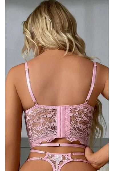 artemisya Σετ Bustier Fancy με δαντελωτές καλτσοδέτες