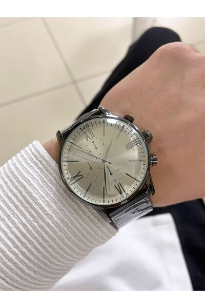 Bimodabu Roman Numeral Steel Mesh Cord Men's Wristwatch