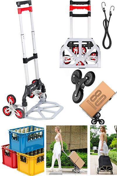 stilmax Germany Merdiven Tırmanan 80Kg Kapasiteli Koli Yük Paket Taşıma El Ar...