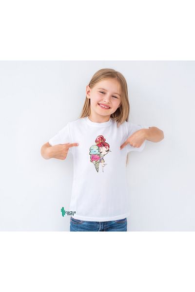 CACTUS COLLECTION TRIUC DE VARĂ PENTRU COPII IMPRIMAT FETE CACTUS BABY ICE CREAM