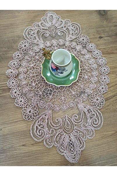 ŞENER HOME 2 قطعة غطاء طاولة القهوة 38 × 60 سم. - مسحوق