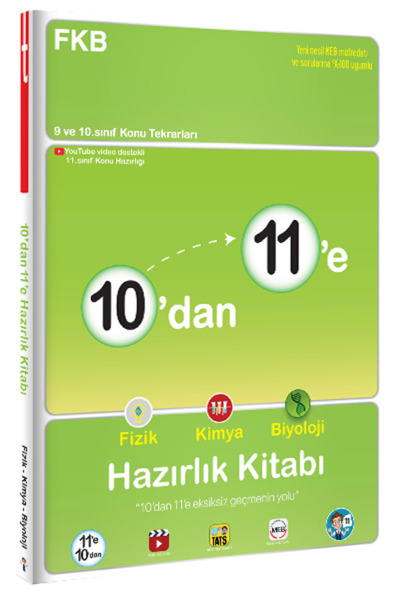 Tonguç Yayınları Tonguç 10'dan 11'e Fizik Kimya Biyoloji Hazırlık Kitabı