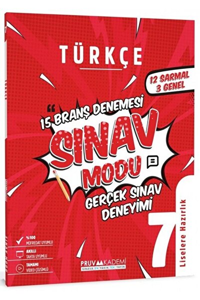 Pruva Akademi 7.sınıf Türkçe Branş Denemesi Sınav Modu Gerçek Sınav Deneyim 2023