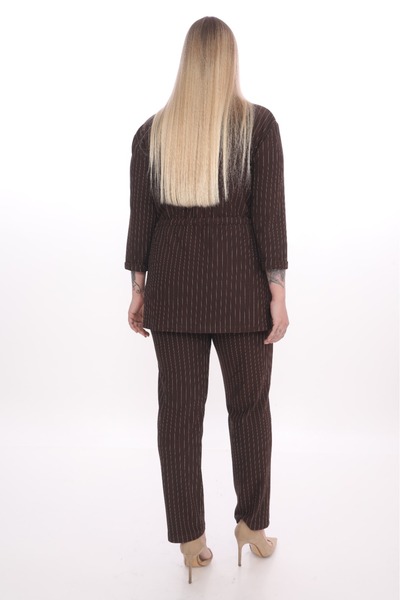 etselements X MODAPO Women's Lower Top Striped Suit