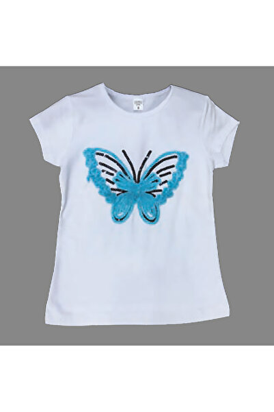 nacar çarşı Tricou cu mânecă scurtă pentru fete, cu imprimeu fluturi, pentru ...